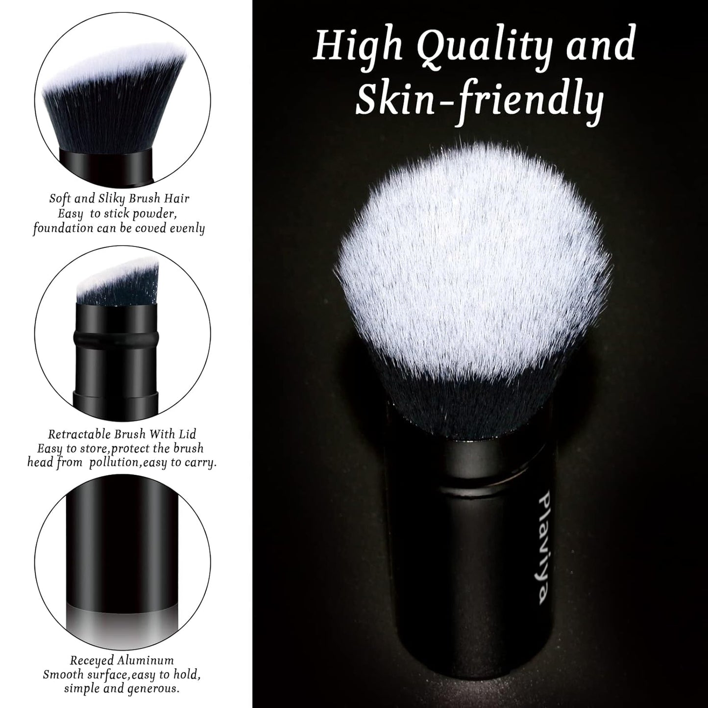 Plaviya Portable Retractable Makeup Brush