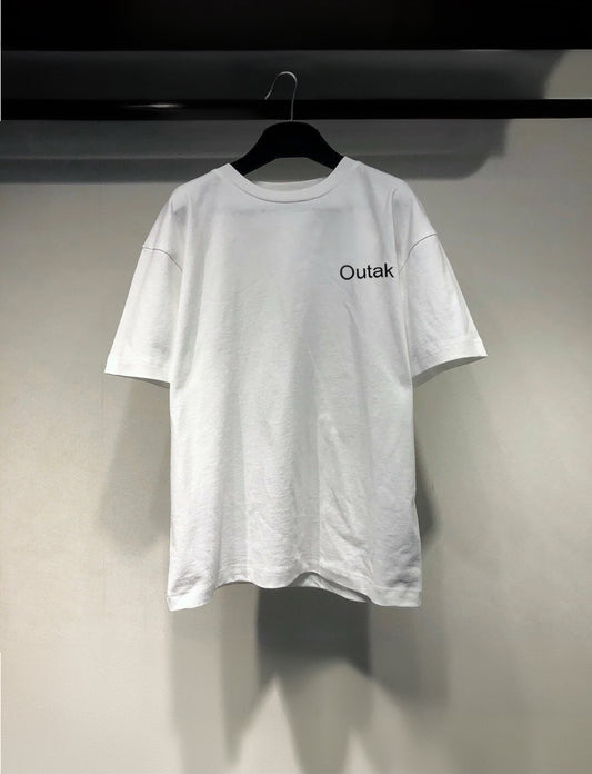 Outak Printed Crew Neck Basic T-Shirt White