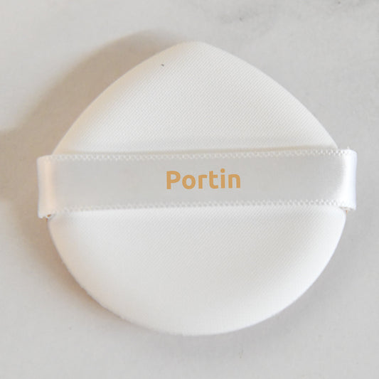 Portin Cosmetic puff, soft sponge, ribbon handle cosmetic puff