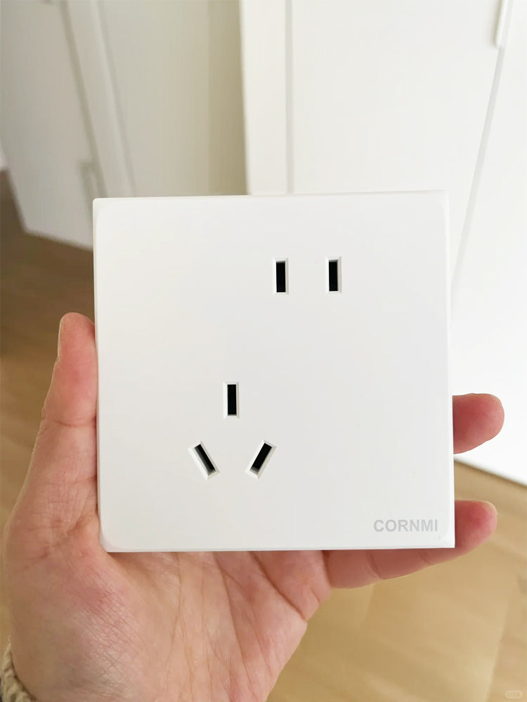 CORNMI 3pcs Household Wall Socket Multi-use Wall Plug Professional Power Outlet Home Accessory