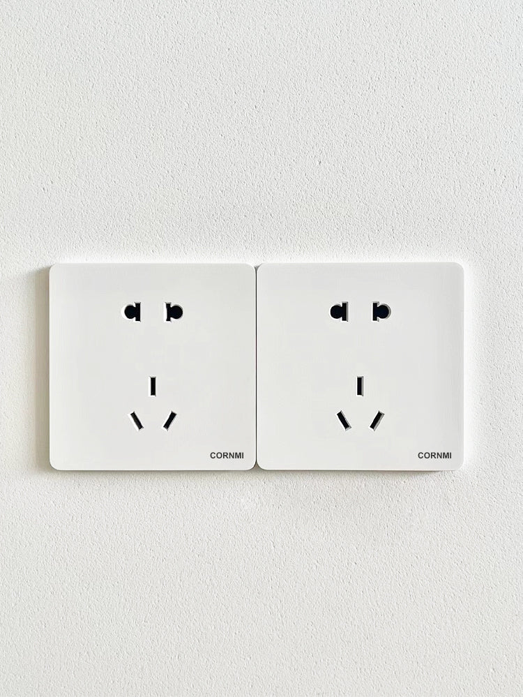 CORNMI 3pcs Household Wall Socket Multi-use Wall Plug Professional Power Outlet Home Accessory