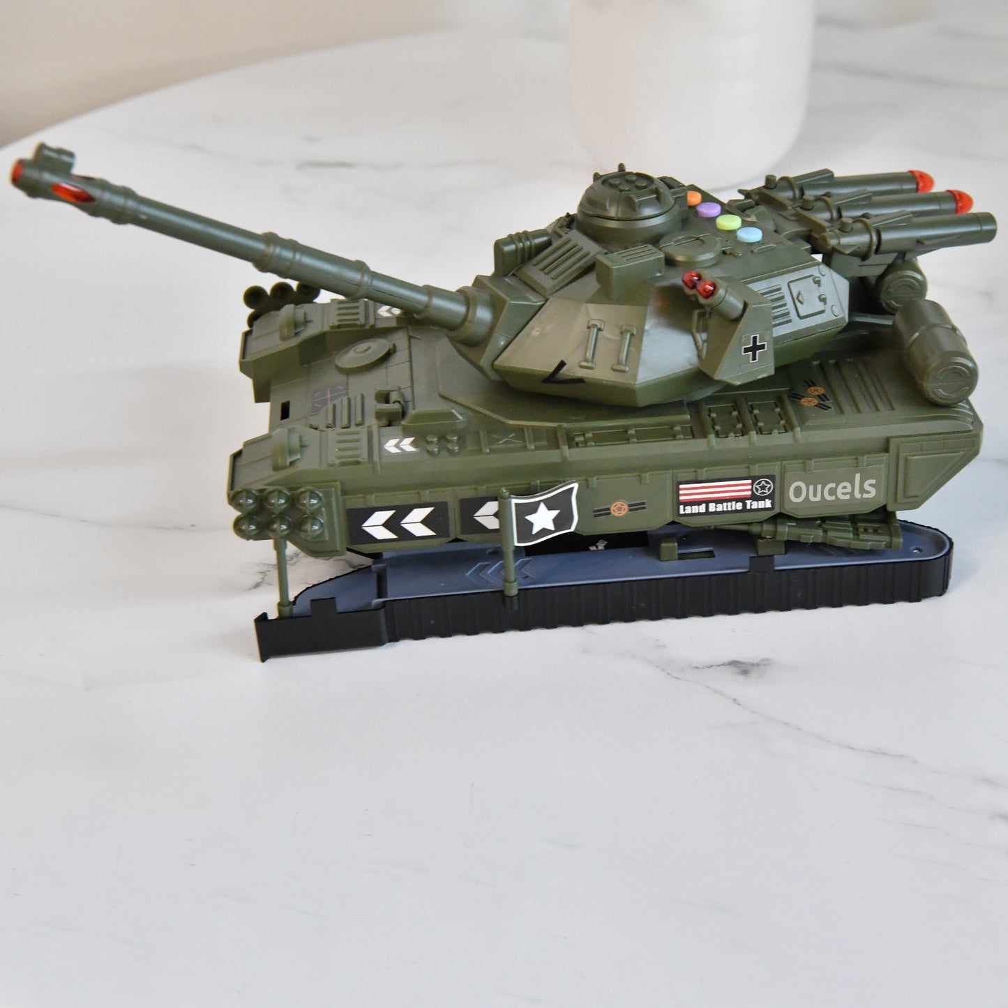 Oucels Cool Realistic Remote Control Tank Toy For Kids