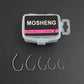 MOSHENG 50x Curve Shank Professional Series Carp Hooks for Hair Rigs Barbed Hook