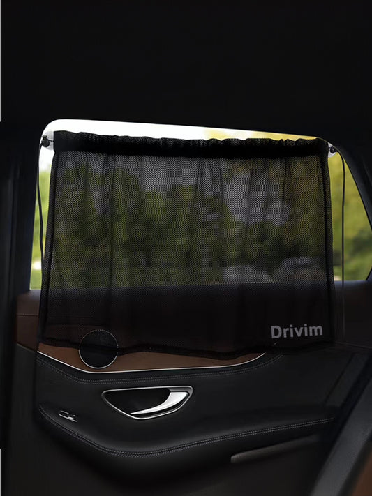 Drivim Car Side Window Shades, Machine Washable Car Window Covers (Black)