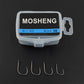 MOSHENG 50x Curve Shank Professional Series Carp Hooks for Hair Rigs Barbed Hook