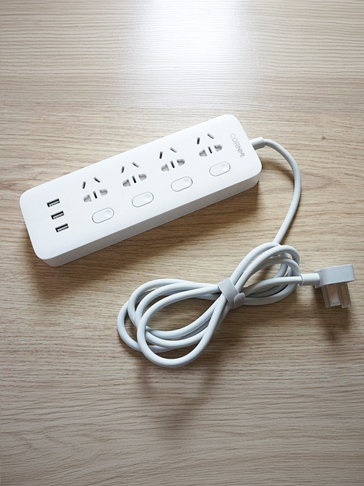 CORNMI Travel Plug Adapter, Power Strip for EU/UK/US, Travel Necessities in Most Countries