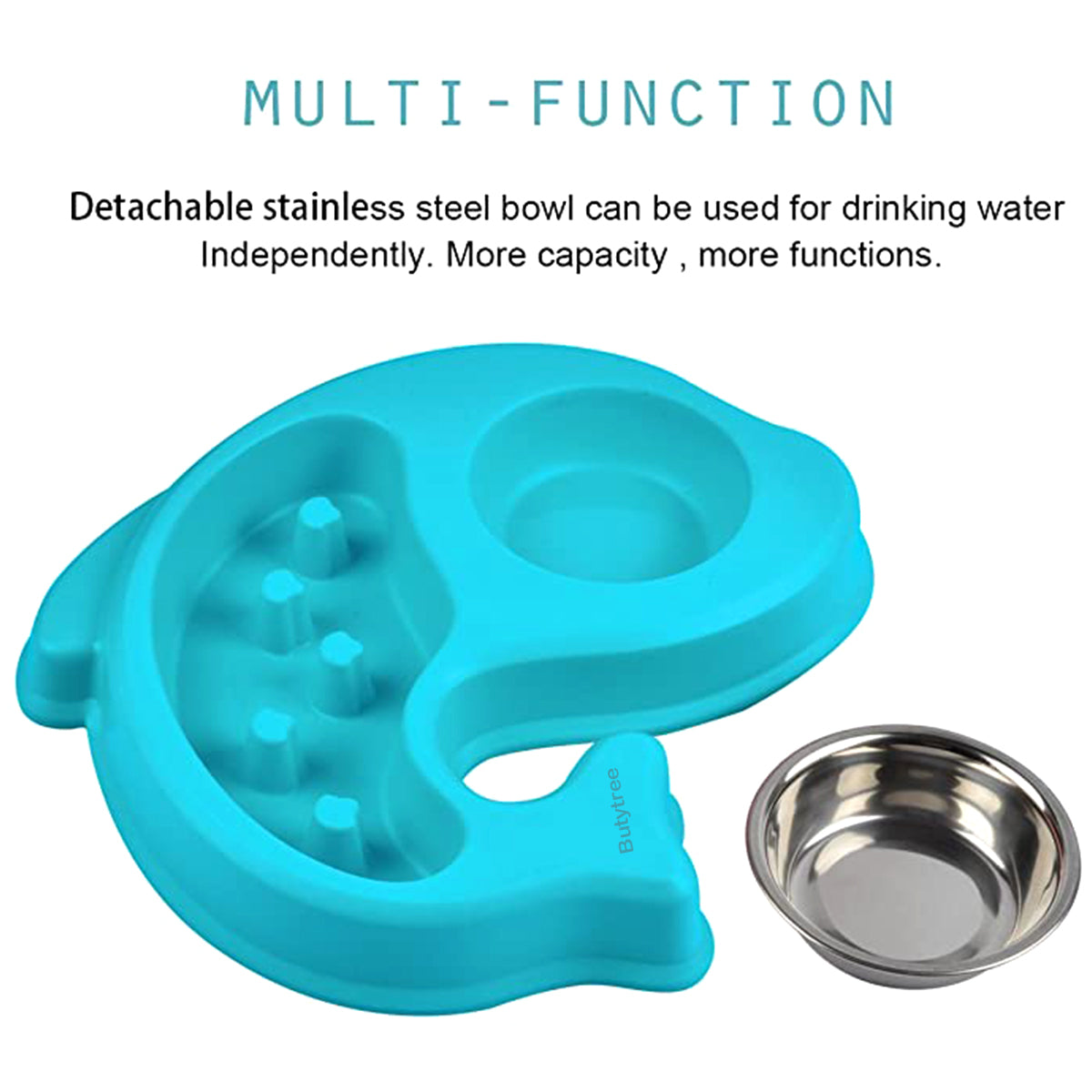 Butytree Pet Feeding & Drink Bowl, Pet Fun Feeder Dog Bowl Slow Feeder Non-Skid Cat Bowl Eco-Friendly Durable Dog Cat